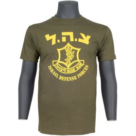 ISRAELI DEFENSE T SHIRT, OD XXL