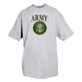 ARMY T SHIRT, HEATHER GREY