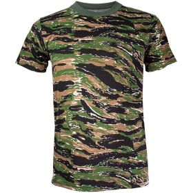 MENS SHORT SLEEVE T SHIRT TIGER STRIPE  XXXL