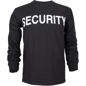 SECURITY L/S T SHIRT, BLACK XXXL