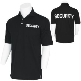 PIQUE POLO SHIRT POLICE , BLK 2 IMPRINTS S