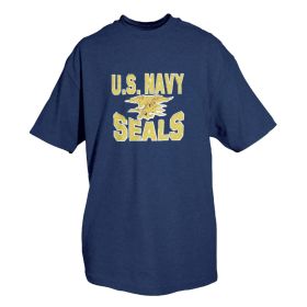 US NAVY SEALS T SHIRT NAVY BLUE L