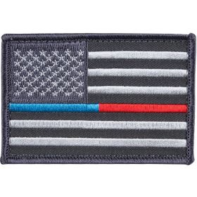 USA FLAG THIN BLUE AND RED LINE PATCH