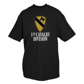1ST CAVALRY DIVISION T SHIRT BLACK (Option: L *SY)