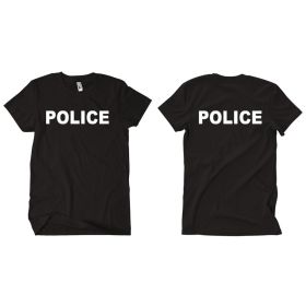 POLICE T SHIRT BLACK (Option: M)