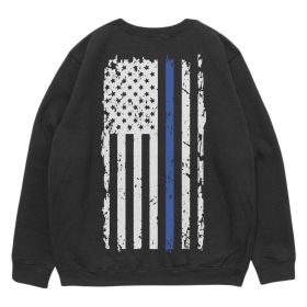 VINTAGE BLUE LINE CREWNECK SWEATSHIRT BLACK (Option: XL)
