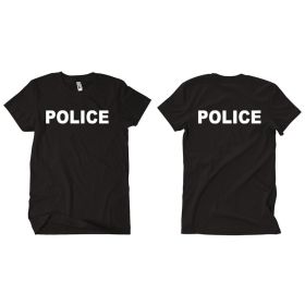 POLICE T SHIRT BLACK (Option: L)