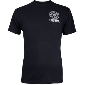 FIRE DPT LOGO T SHIRT BLACK (Option: XXL)