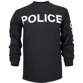 POLICE L/S T SHIRT BLACK (Option: XL)