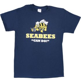 SEABEES "CAN DO" T SHIRT NAVY (Option: S)