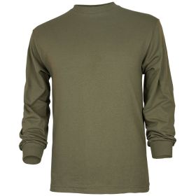 MENS LONG SLEEVE T SHIRT OLIVE DRAB (Option: L)