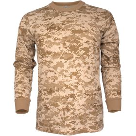MENS LONG SLEEVE T SHIRT DIGITAL DESERT (Option: L)