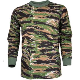 MENS LONG SLEEVE T SHIRT TIGER STRIPE (Option: L)