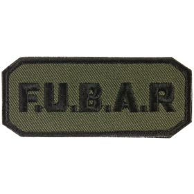 F.U.B.A.R PATCH (Option: BLACK / OLIVE DRAB  6 PACK)