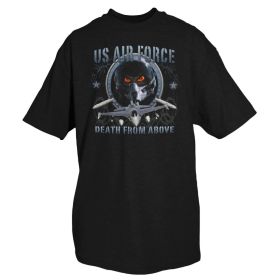US AIR FORCE DEATH FROM ABOVE MEN'S T SHIRT BL (Option: L)