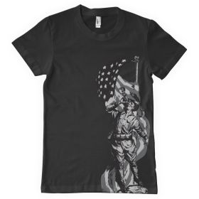 AN AMERICAN PATRIOT MEN'S T SHIRT BLACK (Option: L)