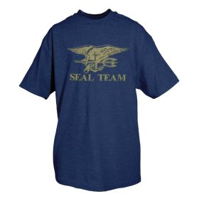 SEAL TEAM T SHIRT, NAVY BLUE (Option: XXXL)