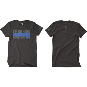 I'M NOT HERO MEN'S T SHIRT BLACK 2 (Option: SIDED  L)