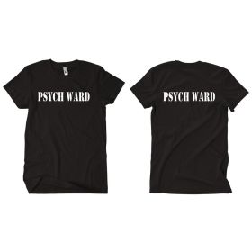 PSYCH WARD T SHIRT, BLACK (Option: M)