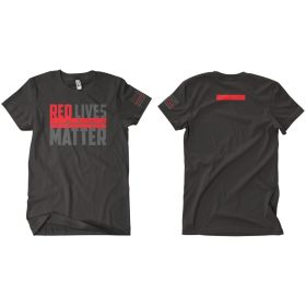 RED LIVES MATTER MEN'S T SHIRT BLACK (Option: L)