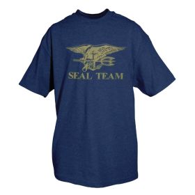 SEAL TEAM T SHIRT, NAVY BLUE (Option: L)