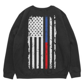 VINTAGE B & R LINE CREWNECK SWEATSHIRT BLACK (Option: L)